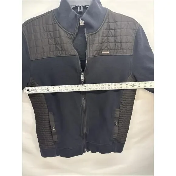 Calvin Klein Men's Black Quilted Jacket with Rib Knit Trim - Medium - Picture 7 of 9